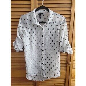 Acubi Punk Grunge Skull Head Sheer Blouse